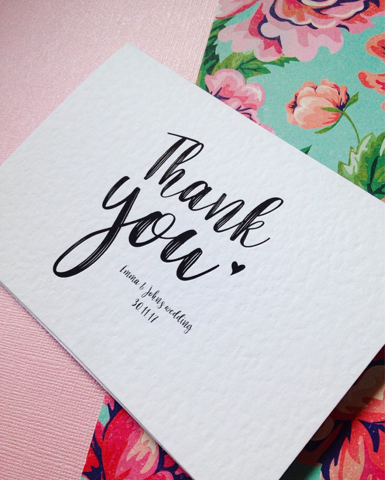 Personalised Wedding Thank You Cards image 2