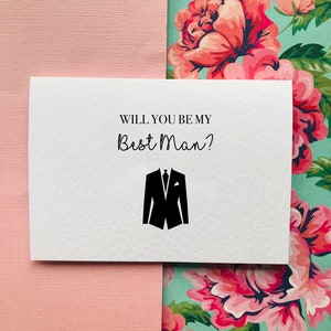 Cartão Você será meu padrinho/usher/padrinho de casamento