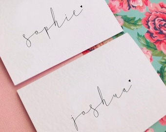 Personalized Wedding Vow Cards: Calligraphy Keepsake Set