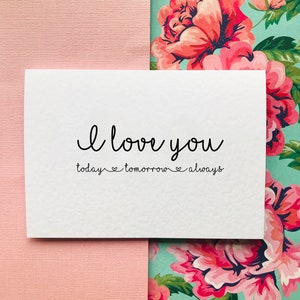 Ti amo, oggi, domani e sempre carta