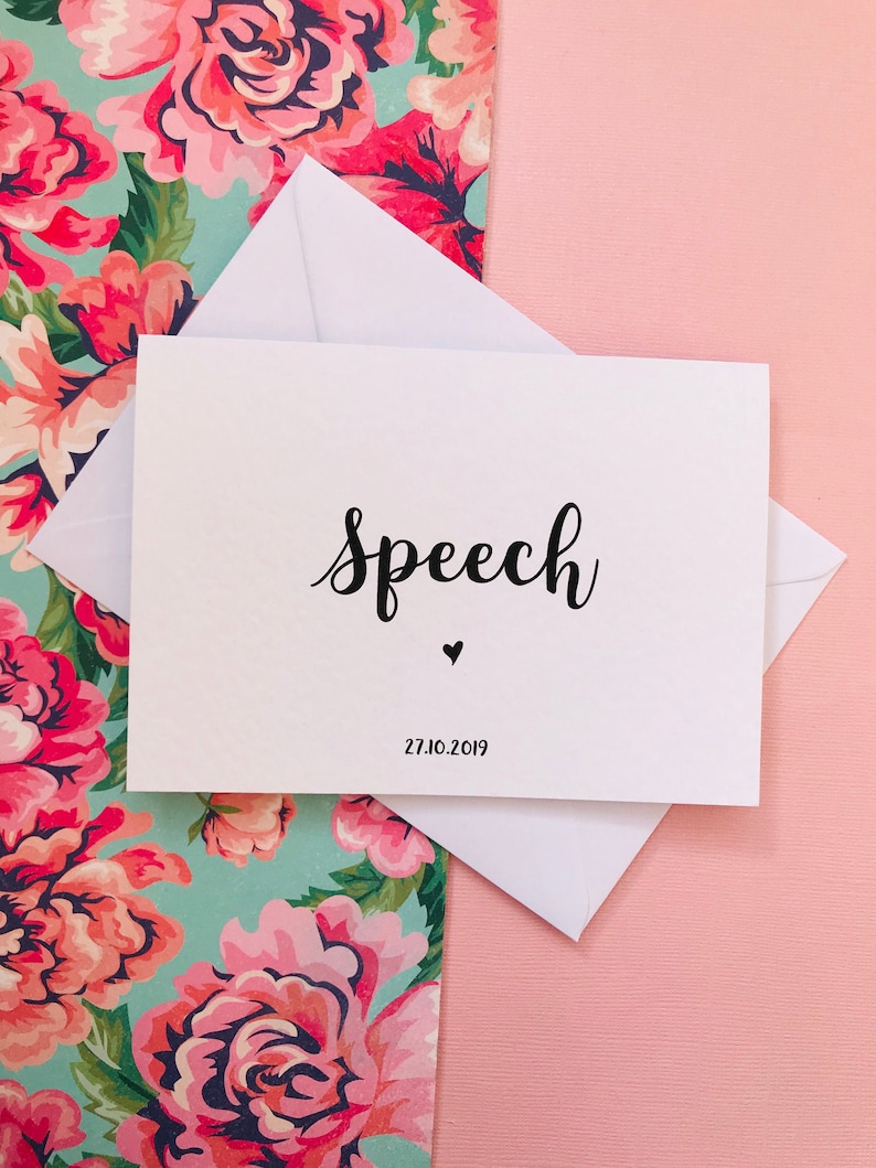Carte de discours de mariage/discours imprimé personnalisé image 7