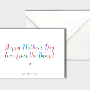 Happy Mother&#39;s Day Love From The Bump Pastel Rainbow Card