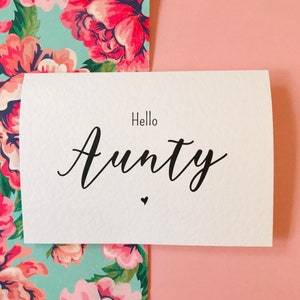 Babymitteilungs-Schwangerschafts-Foto-Karte / Hallo Tante/Oma/Kindermädchen