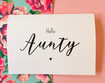 Carte photo avec photo pour faire-part de grossesse/bonjour tante/grand-père/nounou