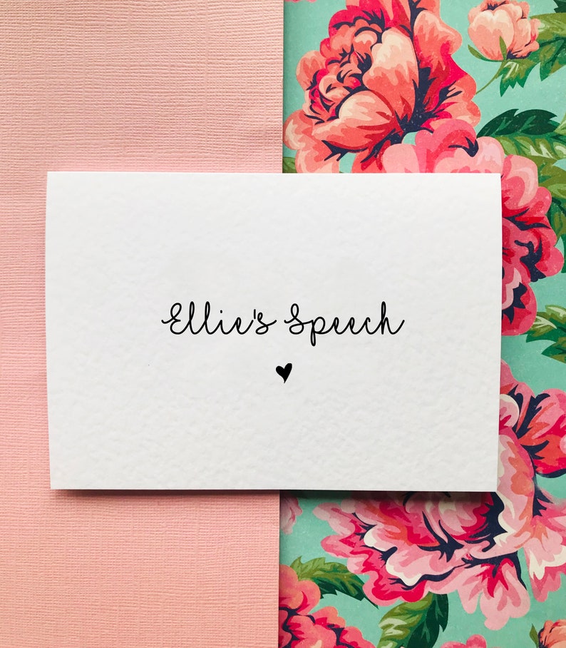 Carte de discours de mariage/discours imprimé personnalisé image 2