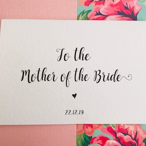 Alla madre della sposa / sposo wedding day card