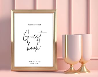Gästebuch Hochzeit Schild/Printable Download
