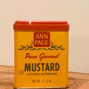 Vintage  ANN PAGE Pure Ground Mustard   Tin   Collectibles  Advertising