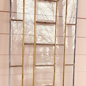 Leaded 20-panel Clear Glass Window - Beveled Center Panels - Home  Improvement  -Vintage