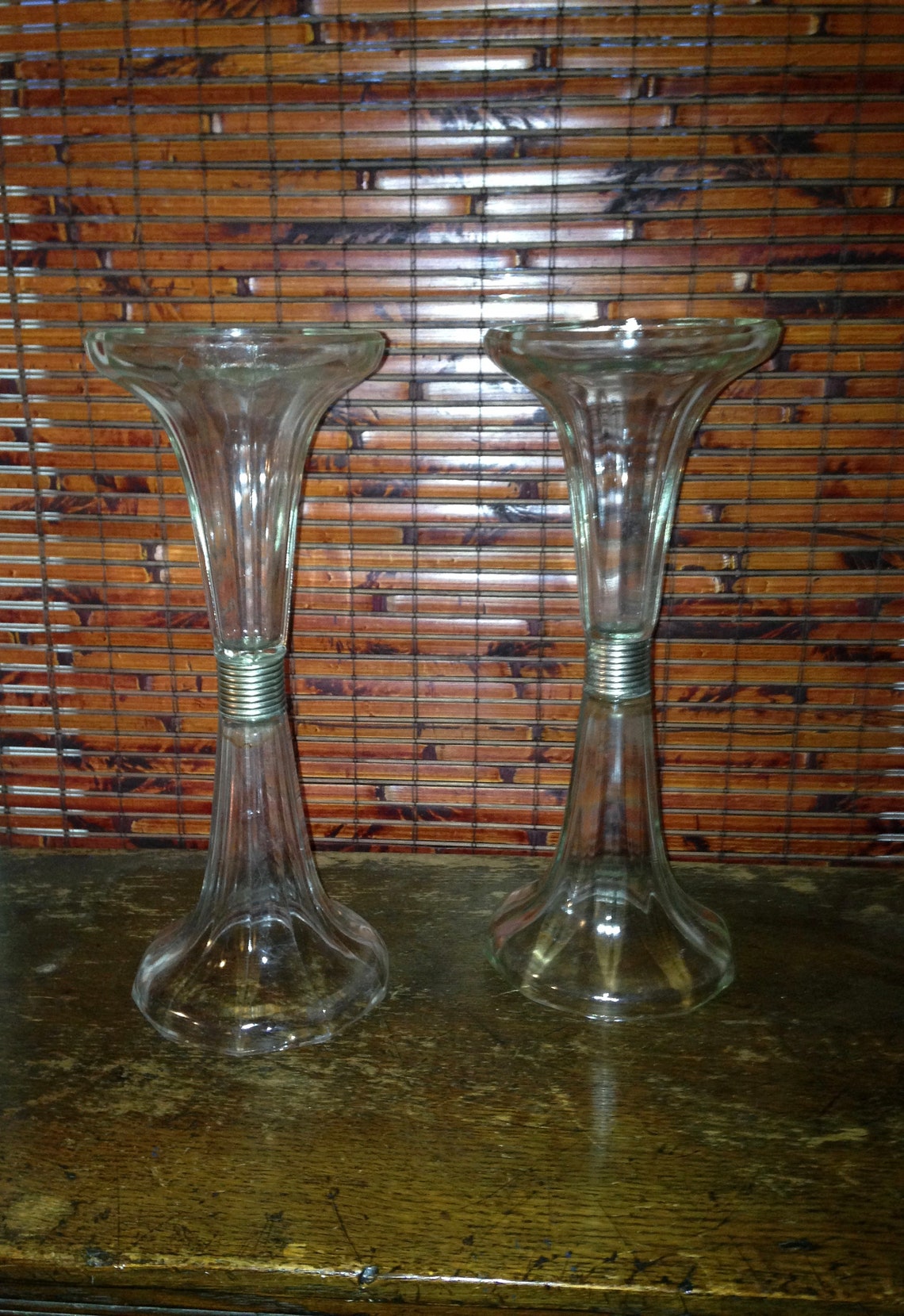 Pair of Antique Tall Glass Shelf Risers Shop Display Hat Etsy