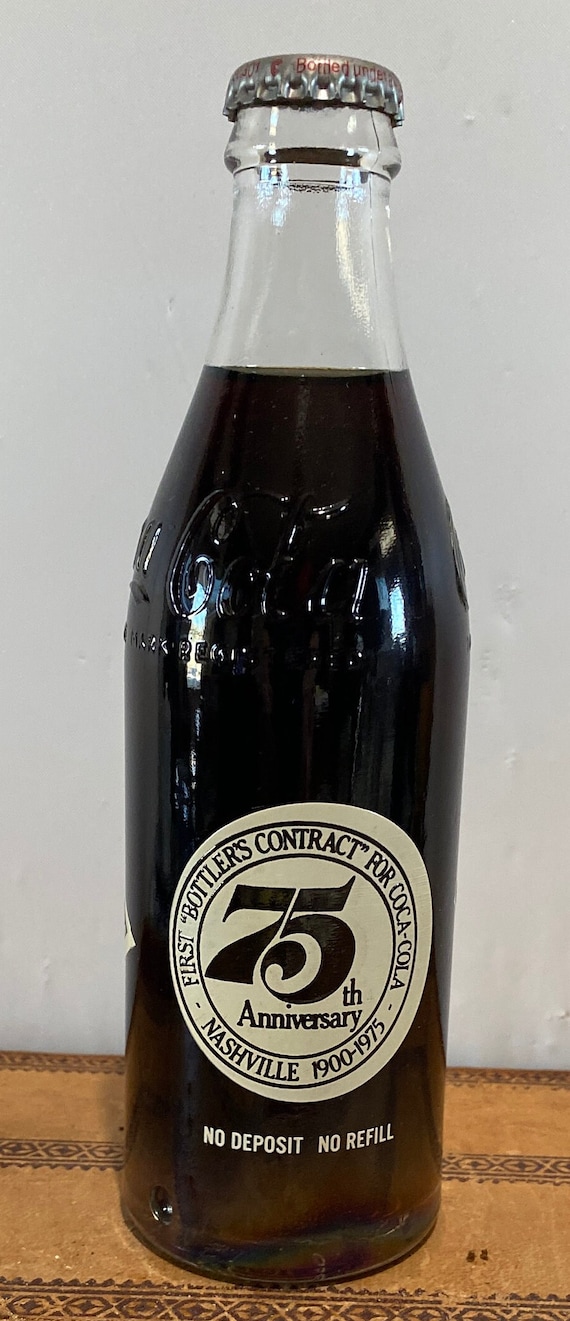 Vintage 75th Anniversary Coca Cola Unopened Bottle - Nashville