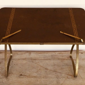 vintage - Pliant - Stand de livre - Podium - Support de lecture - Plateau de lit - Support d’exposition - Métal et Masonite - Musique