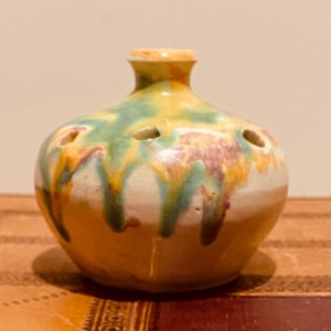 Pottery Flower Frog - Pansy Holder - Mid Century