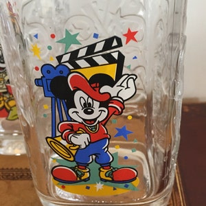 Vintage  4 Disney Glasses  - Mickey Mouse Set of 4 - McDonald&#39;s - 2000