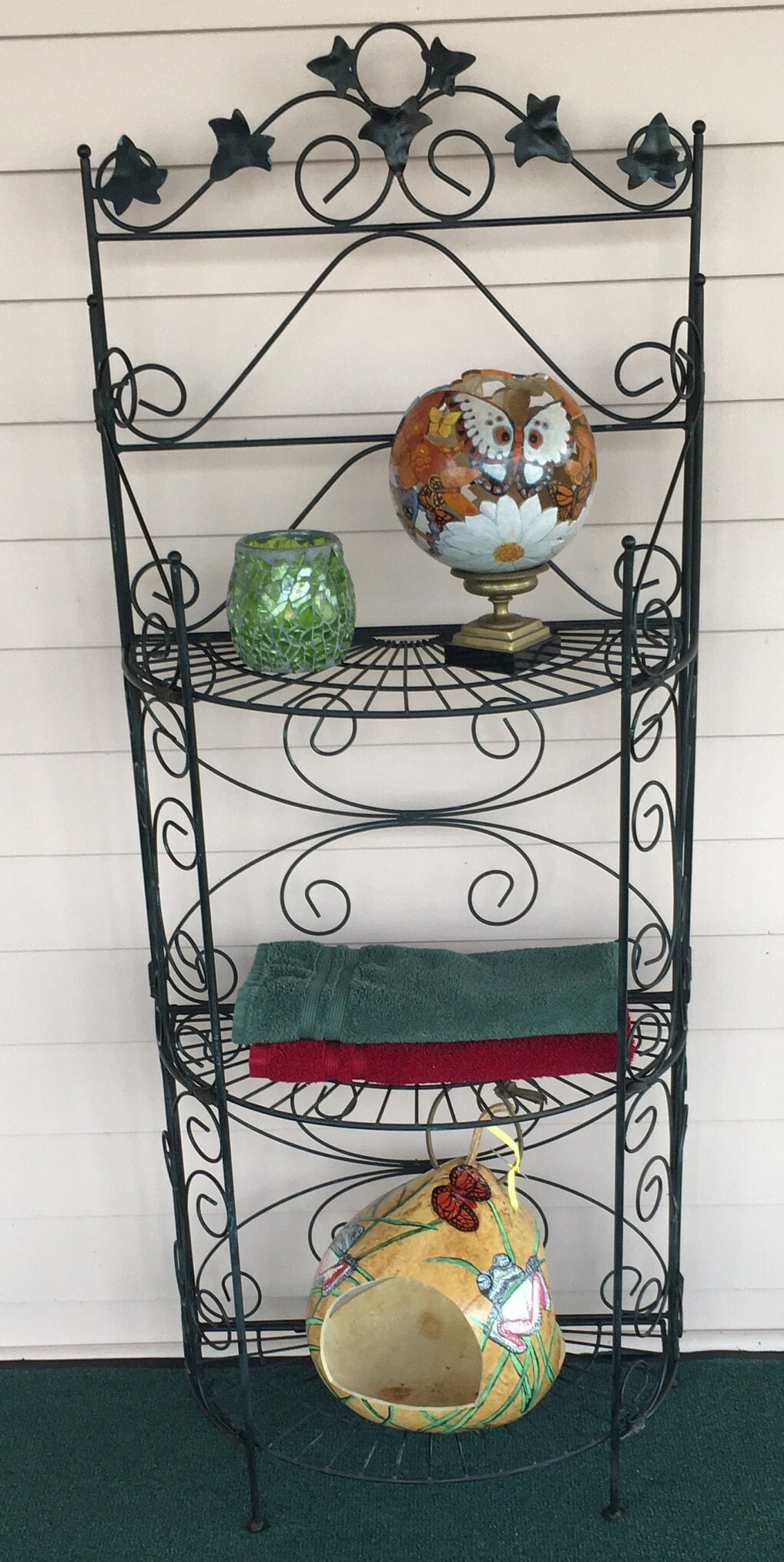 Vintage Folding 3-tier Metal Shelf – Garden Patio Display - Etsy
