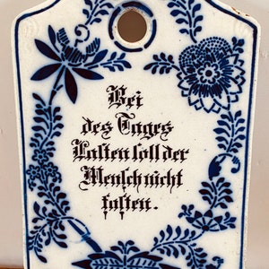 Antique Delft Plaque - Delft Tile - Blue and White  -  Collectible - Vintage - 19th Century