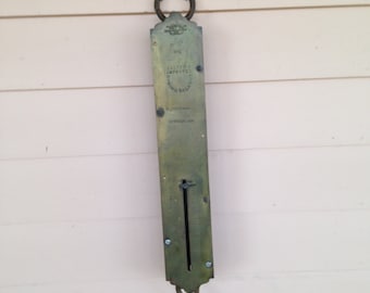 Brass-faced Salter Hanging Scale - Weegt 112 pond - No1 Verbeterde Lente Balans - Keuken Decor