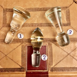 Vintage Glass Decanter Stoppers - Very Large Stoppers -  Blown Glass