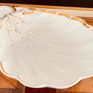 Ironstone Shell Dish - Victorian - English - Gilt Edged