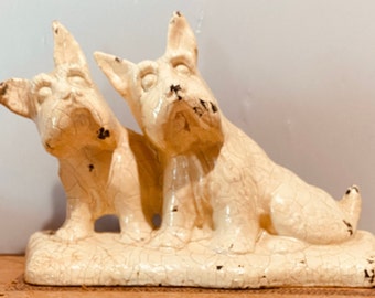 クラシックなスコティッシュテリア犬の貯金箱の金属製置物 - Etsy 日本