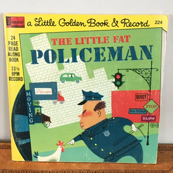 Little Golden Book & Record - Disneyland - Little Fat Policeman - 1976