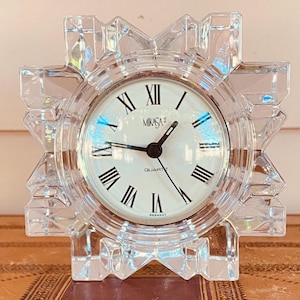 Mikasa Shelf Clock - Glass Case - Vintage - Germany - Austria