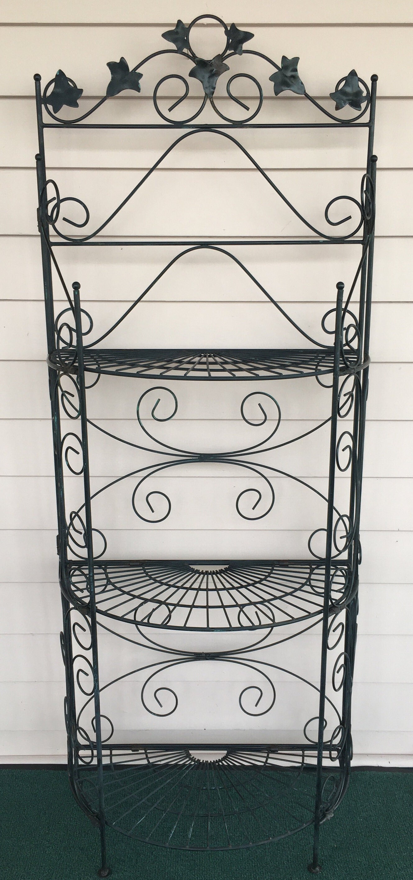 Vintage Folding 3-tier Metal Shelf – Garden Patio Display - Etsy