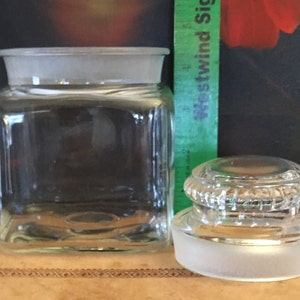 Vintage Glasdose - Vorratsdose - Bonbonglas - Küchenaufbewahrung - Vintage - 15,5 cm hoch