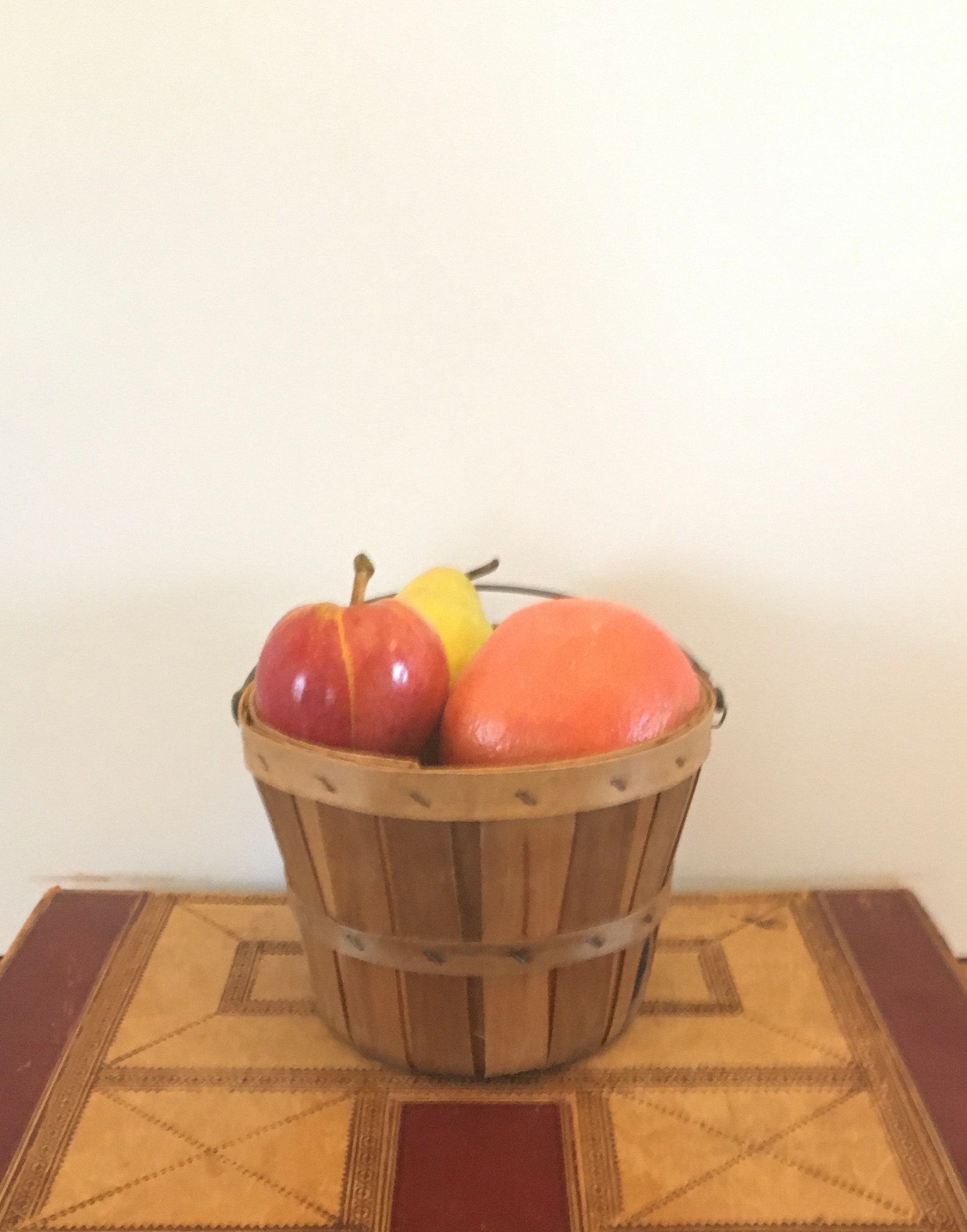 Vintage Wooden Fruit Basket Country Etsy