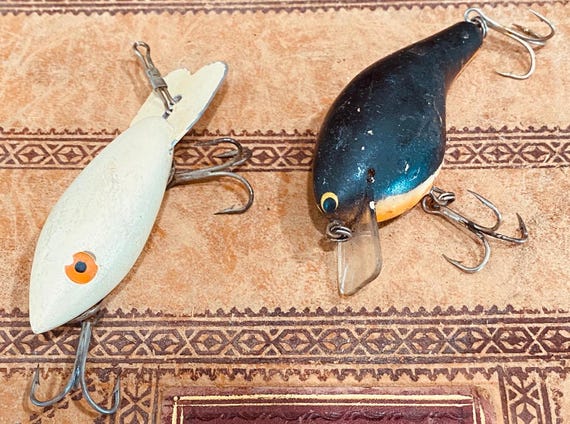 Lot De 6 Leurres De Pêche Crankbait Vintage – Faits Main – Nos Yahe – 2 Pièces Par Leurre