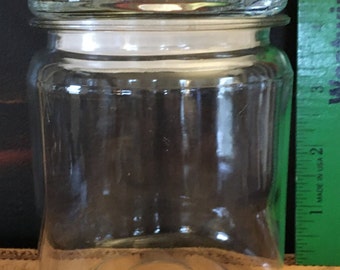 IKEA-Behälter aus strukturiertem Glas mit Deckel, Küchenaufbewahrung im Retro-Stil, stapelbare transparente Servierschüsseln
