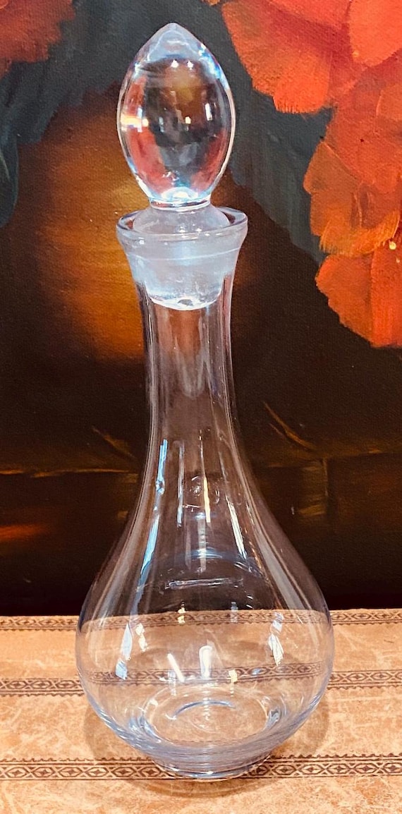 Jeannie Flasche Klein VintageKlarglas Karaffe mit Stopfen Mid Century Barware Retro Barware