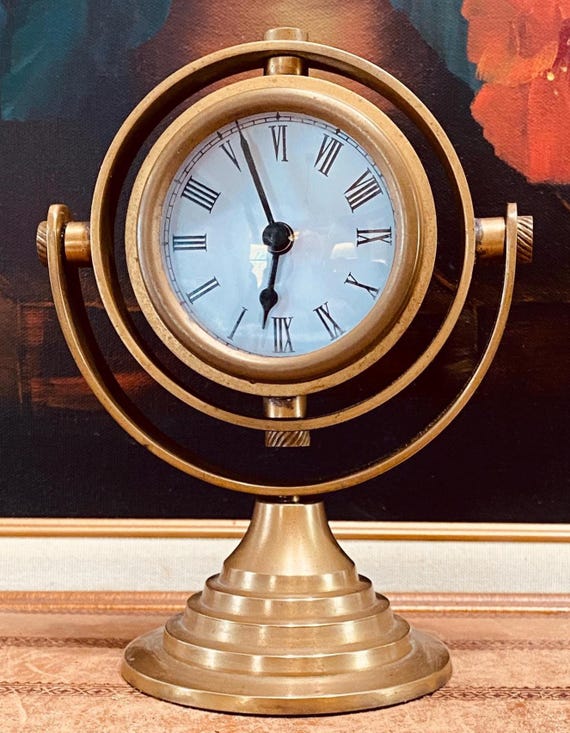 アンティーク　キルビメーター Brass Gyroscope Clock - Gimbal - Desk - Office - Vintage - Etsy