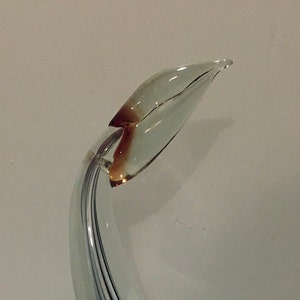 Vintage Large Art Glass Toucan  Bird - Stylized Bird - Walking Stick Hand Blown Glass - Collectible - Home Decor