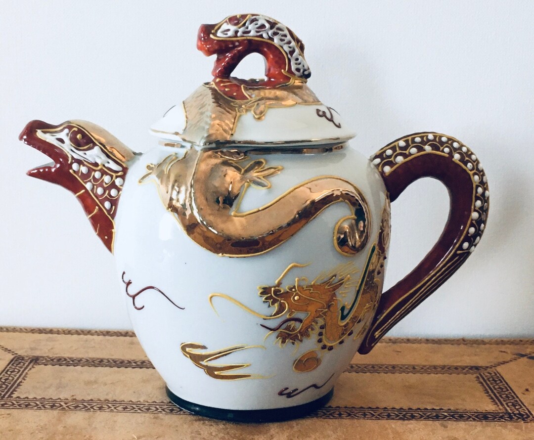 Keramik-Teekanne Mit 8 Tassen – Gradient Dragon Design, Komplettes Teeset Von Zurucily, Ideal Für Teeliebhaber Oder Als Geschenk