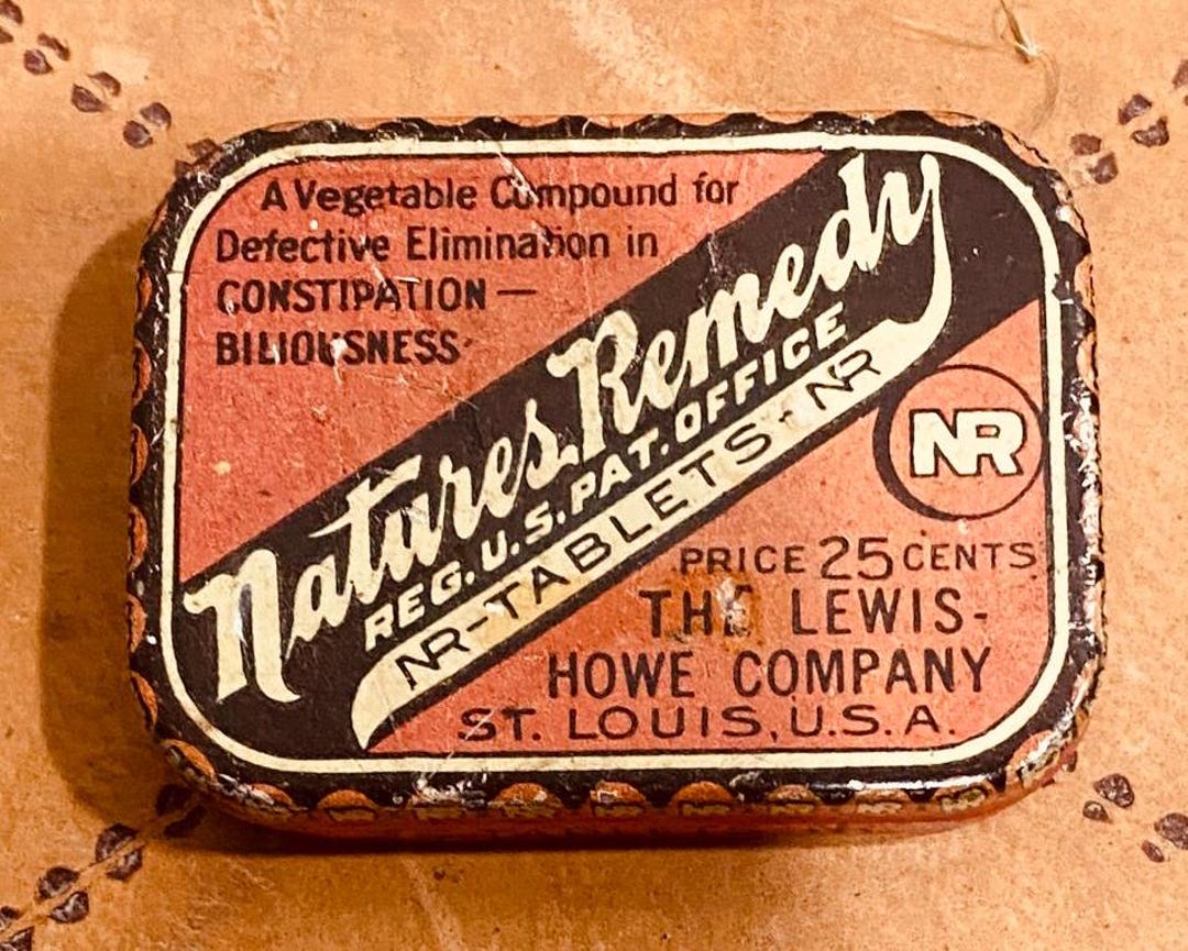 Vintage Nature's Remedy Constipation Tablets Early Advertising Tin ...