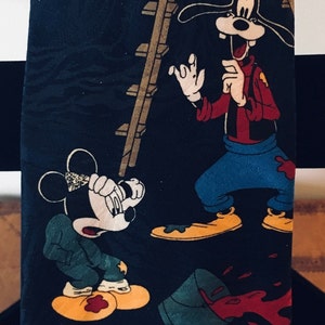 Mickey Mouse Necktie - Goofy Necktie - Disney - Vintage