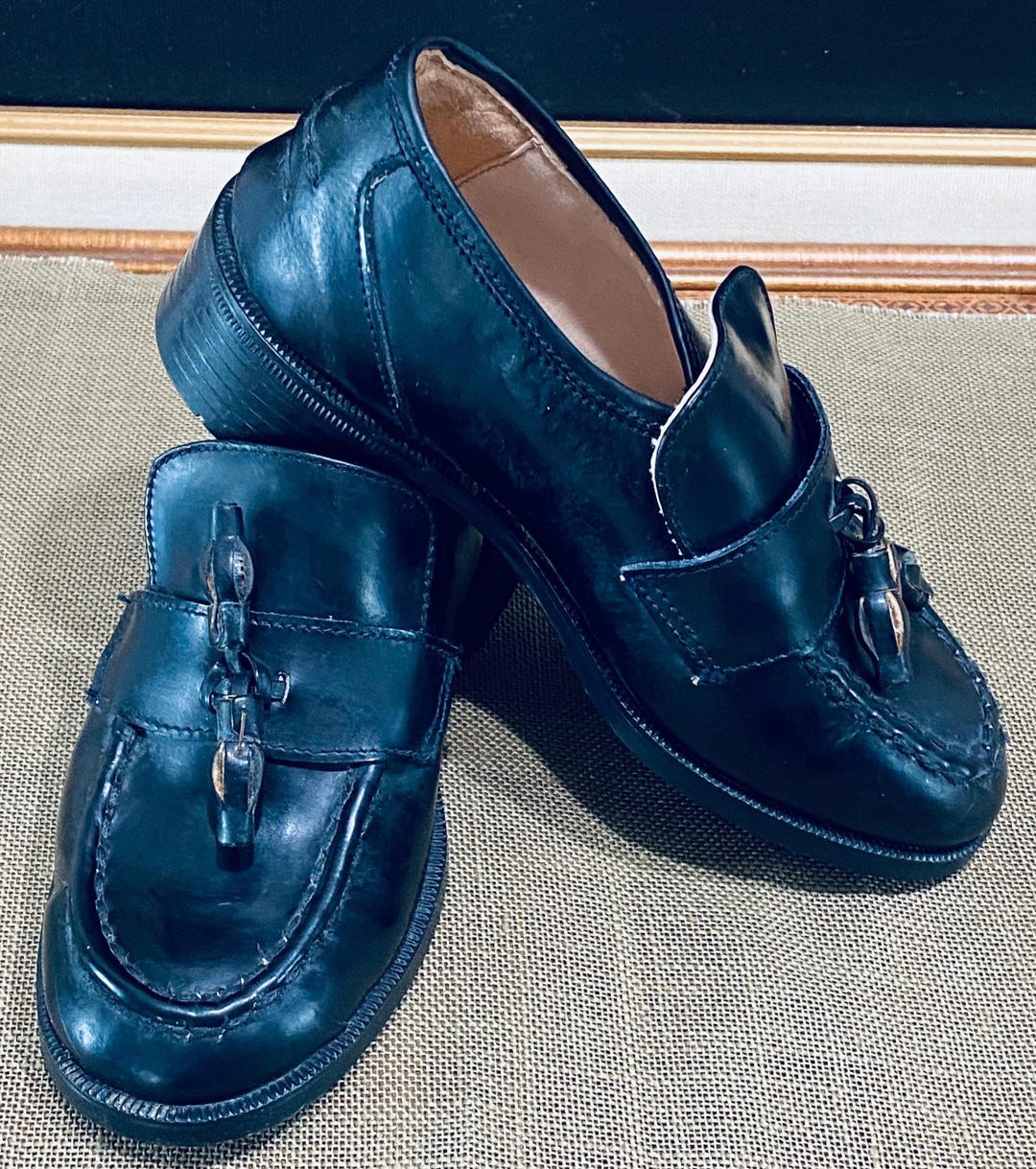 Vintage 1990s Ravel Leather Loafers - Italian Children's Shoes