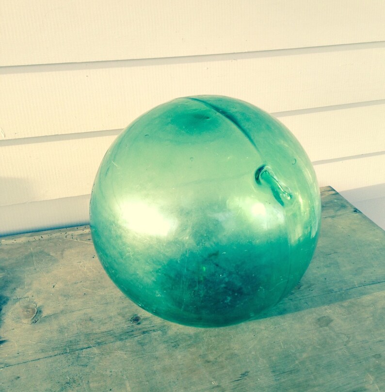 Vintage XLarge 37 Glass Fishing Float Garden Display Etsy