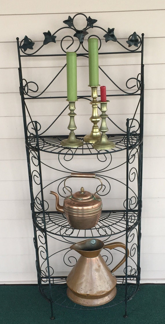 【SALE】vintage iron shelf 1180*800*310 Folding Metal Shelf - Garden Shelf - Kitchen Shelf - Wire Plant