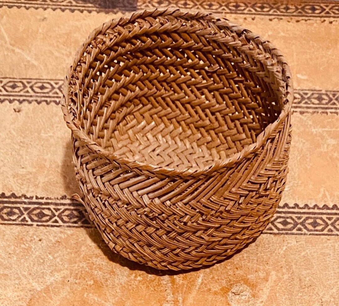 Panier Amérindien Ancien Fait Main Navajo - Authentique, Vintage, Artisanat USA - Occasion