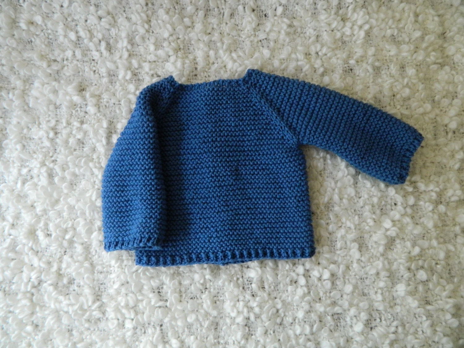 Knit Baby Boy Blue Sweater/Cardigan Bamboo And Cotton Yarn Etsy