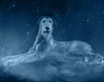 Irish Wolfhound Bath Soap Wash Your Paw Dog Lovers Landscape Poster No Frame