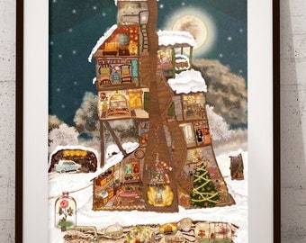 A034: The Burrow, Weasley family at Christmas