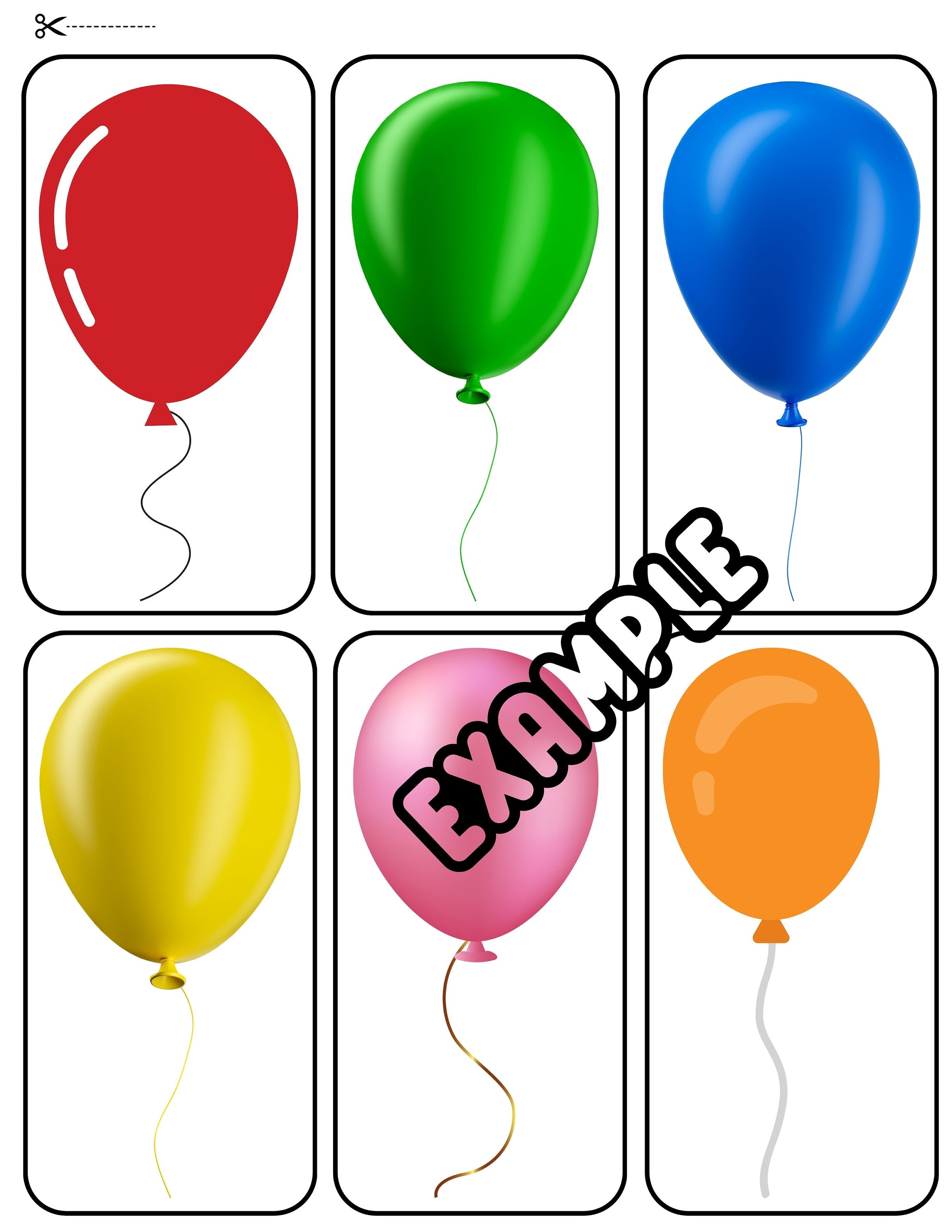 Balloon Color Matching Printable, Preschool Learning Activity (digital ...