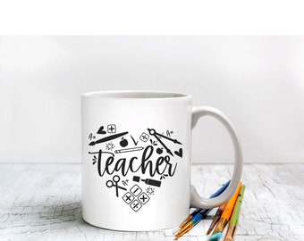 Teacher, Ceramic Mug, 11oz, Coffee Mug, Hot Chocolate, Mug, Teacher Mug, Gift, Coffee