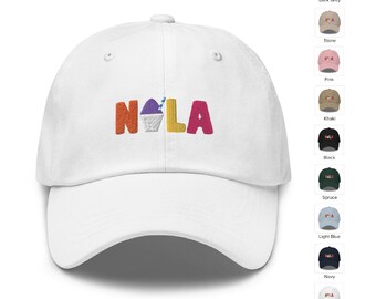 Colorful Snowball NOLA - Dad hat, New Orleans, summer, baseball cap Shaved Ice Hat