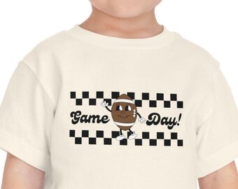 Game Day Retro Inspired Football Toddler Short Sleeve Tee Multi Color
