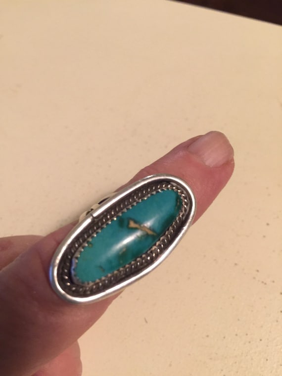 Turquoise Sterling Silver ring handmade Southweste