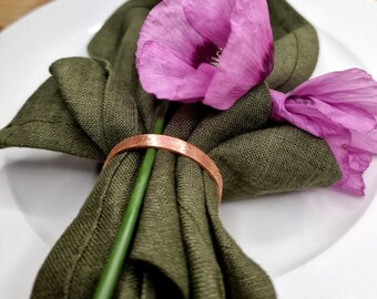 1 piece of rustic copper fine napkin ring, Wedding napkin rings, napkin holder, copper table setting, housewarming, industrial napkin ring